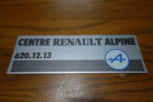 【リプロ＆新品！CENTRE RENAULT ALPINE ステッカー】