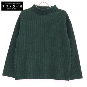 美品/ Drawer ドゥロワー 6513-105-0741 カシミアｘウール ボトルネック ニットセーター/ トップス 1 グリーン レディース