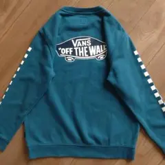 VANS スウェット/トレーナー/裏起毛 青緑/実寸M~L