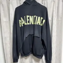 【美品】 BALENCIAGA パーカー TAPE TYPE RIPPED