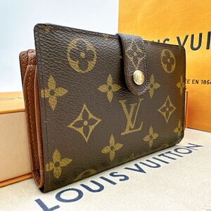 3669【ほぼ極美品】LOUIS VUITTON ルイヴィトン モノグラム ポルトモネ ビエ ヴィエノワ がま口 二つ折り財布 ウォレット M61663/TH0054