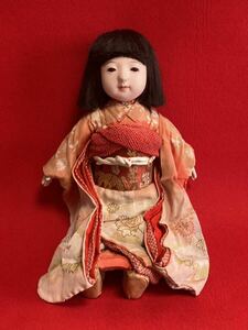 コレクター所蔵品 市松人形 日本人形 アンティーク 抱き人形 丸平 豆人形 玩具 雛人形 ビスクドール 戦前 縮緬 昭和初期 