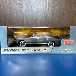 モデルカー SUN STAR サンスター 1/18 メルセデス ベンツ Mercedes-Benz 220 SE 1958 レッド オープン 保管品 ☆