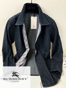 B41 Gジャンデニムジャケット◎定価19万●新品 タグありBURBERRY LONDON●サマージャケット　バーバリーコート レディース L 