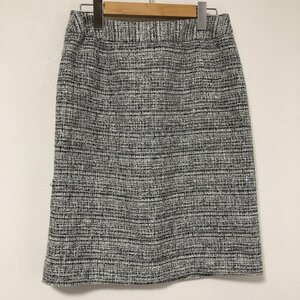 PLST L プラステ スカート ひざ丈スカート Skirt Medium Skirt 白 / ホワイト / X 黒 / ブラック / 10010608