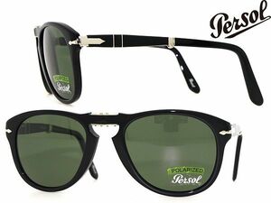 Persol ペルソール サングラス 0PO-0714-9558 ブラック 折りたたみ式 偏光レンズ