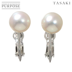 タサキ TASAKI アコヤ真珠 7.1mm イヤリング K18 WG ホワイトゴールド 750 パール 田崎真珠 Earrings 90254557