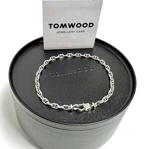 7.7inches 新品 TOMWOOD トムウッド ケーブル ブレスレット Cable Bracelet シルバー バングル ロゴ TOM WOOD アンカー チェーン ブレス