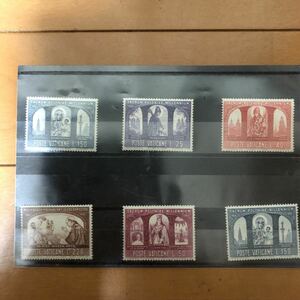 バチカン　1966年　ポーランド・キリスト教改宗1000年記念切手　6枚セット　未使用