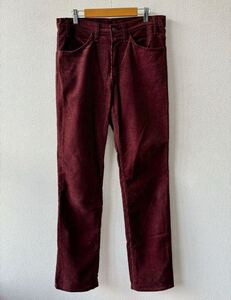 80s USA製 Levis 519 1583 コーデュロイ パンツ W32 リーバイス バーガンディ アメリカ製 ビンテージ