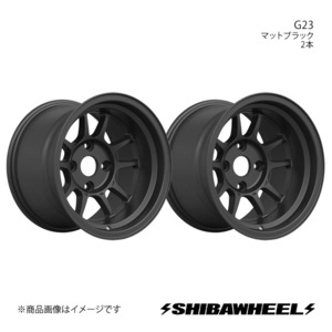 SHIBATIRE シバタイヤ シバホイール G23 アルミホイール2本セット 14×9.0J 4-114.3 INSET-25 マットブラック G14-03MB×2