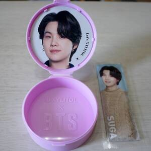 BTS　キシリトール　ガム　携帯ケース　「SUGA」　新品　未使用　板ガム付　ランダム　防弾少年団　ユンギ　シュガ　XYLITOL　缶ガム