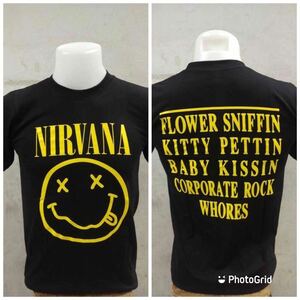 90年代バンド　ニルヴァーナ　Nirvana L バンドTシャツ　ロックTシャツ　..