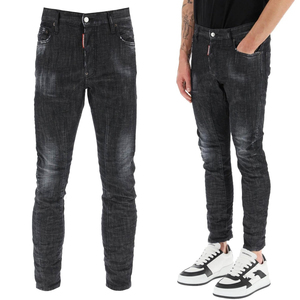 送料無料 DSQUARED2 ディースクエアード S74LB1226 S30357 ブラック TIDY BIKER JEAN デニム ジーンズ size 46