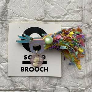 【未使用】O some BROOCH オーサムブローチ バッジ ハンドメイド アクセサリー