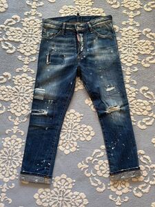 【送料無料】DSQUARED2 ティースクエアード2 クロップド Glam head Jean 42