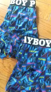 Mサイズ!２枚セット高貴紳士的ブランド品!PLAYBOY!立体前閉じ!光沢ツルサラ素材！快適な着心地！ボクサーブリーフ！