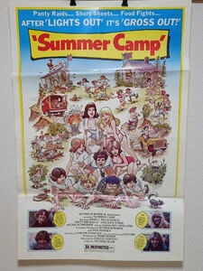 E06 US版 ポスター 洋画 SUMMER CAMP 爆発サマーキャンプ 1SH ワンシート サイズ レトロ 当時物 1979