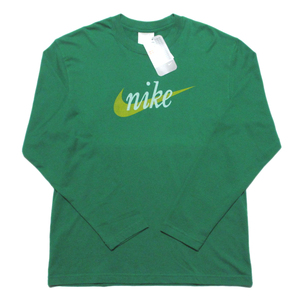 ナイキ　筆記体ロゴ　ロンT　緑　M　NIKE　LONG SLEEVE TEE　Tシャツ