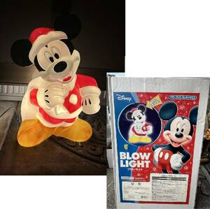 バンダイ Disney ブローライト/BlowLight ミッキーマウス 高さ約65㎝ BL-MKSN 取使い説明書/箱有 点燈確認済 used 経年保管品 現状渡し