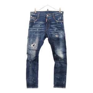 DSQUARED2 ディースクエアード 19AW Tidy Biker Jean ティディバイカー ダメージ加工スキニーデニムパンツ インディゴ S71LB0623