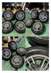 送料無料 売り切り 4本セット 175/65R15 BRIDGESTONE VRX2 アクア スタッドレスタイヤホイールセット 15×5.5J +49 PCD 100