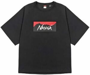 ナンガ NANGA tシャツ メンズ 大きいサイズ 半袖 エコハイブリッド ボックスロゴ ルーズフィットティー NW2311-1G209 ブラック