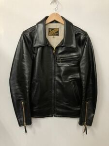 【Y’2LEATHER】ワイツーレザー Y2 LEATHER ホースハイド シングルライダースジャケット サイズ36 ブラック【いわき鹿島店】