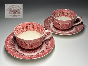 【瑞】STAFFORDSHIRE　スタッフォードシャー　カップ＆ソーサー２客セット