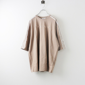 未使用 アディダス adidas IQ3400 OVERSIZED TEE オーバーサイズ Tシャツ L/ブラウン ブラウス カットソー 【2400013921077】