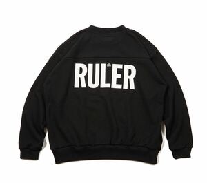 RULER★ルーラー・スウェット・トレーナー ・ブラック ・XL ・未使用品・クルーネック ・