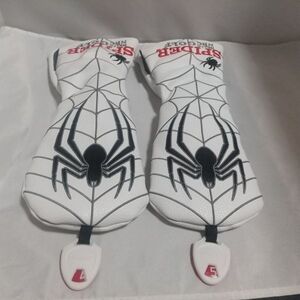 お買い得品 ゴルフ フェアウェイウッド FW用ヘッドカバー スパイダー ホワイト2本セット