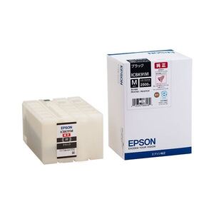 【新品】(まとめ) エプソン EPSON インクカートリッジ ブラック Mサイズ ICBK91M 1個 〔×10セット〕