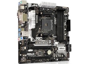 ASRock AB350M PRO4 マザーボード AMD B350 AM4 MicroATX メモリ最大64G対応 保証あり　