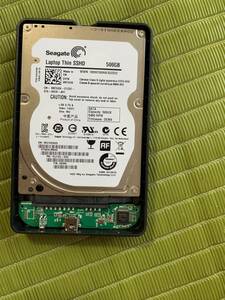 SEAGATE Laptop Thin SSHD ポータブルハードディスク 500GB HDD ブラック