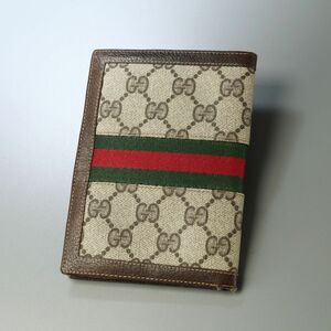 TH5658◎イタリア製 オールドグッチ GUCCI Accessory Collection Vintage シェリーライン パスポートケース ウェブライン GG 長財布