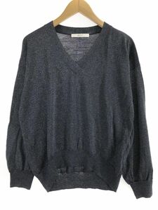 VICKY ビッキー ラメ Vネック ニット セーター size1/ネイビー ◇■ ☆ ebb3