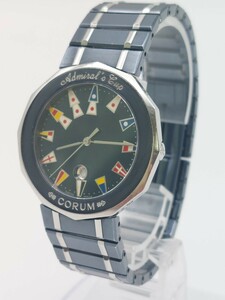 Ｆ27　CORUM コルム アドミラルズカップ 99810-30V50B QZ クォーツ デイト SS 腕時計 USED品 現状品