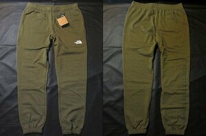 本物正規◆ノースフェイス◆スウェットパンツ ジョガー BOX NSE■S■MILITARY OLIVE カーキグリーン■新品/アメリカ限定■37U/裏地起毛 