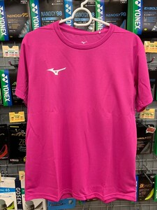 【32MAA15666 M 】MIZUNO(ミズノ) ユニワンポイントTシャツ　ピンク　サイズM　新品未使用タグ付 バドミントン 