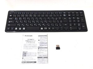 ELECOM　エレコム　無線　薄型コンパクトキーボード　TK-FDP099 ブラック　104キー　日本語配列　USBインターフェース　パソコン　HMY