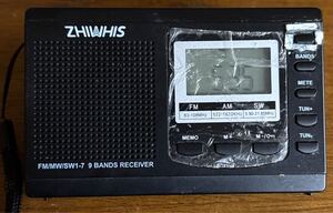 ZHIWHIS ラジオ 小型ポータブル FM/AM/SW ジャンク品