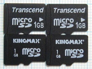 ★microＳＤ メモリーカード １ＧＢ ４枚 中古★送料６３円～