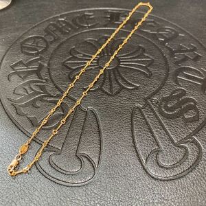 クロムハーツ22k ツイストチェーンNECKCHAIN ネックレス　18インチ　金無垢　チェーン