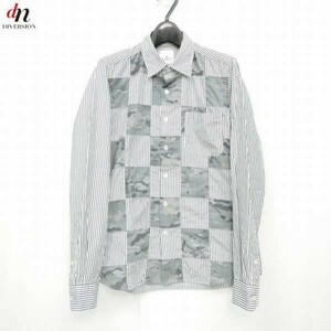 14AW uniform experiment CAMOUFLAGE FRONT PATCH WORK SHIRT 1