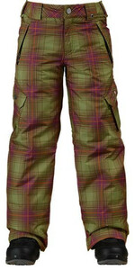 バートン★GIRLS CARGO PNTS★Green Pea Plaid / L★新品