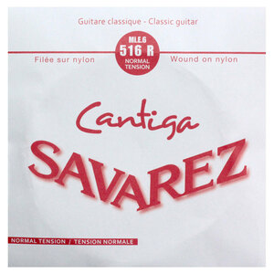 サバレス 弦 バラ弦 6弦 SAVAREZ CANTIGA 516R 6th カンティーガ クラシックギター バラ弦 1本