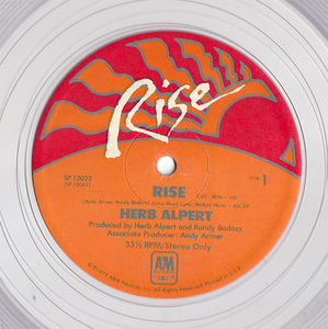 Herb Alpert ハーブ・アルパート//Rise/Aranjuez (Mon Amour) US-ORIGINAL クリアビニール仕様