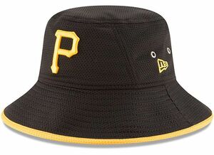 USA正規品 NEWERA ニューエラ Pirates ピッツバーグ パイレーツ HEX BUCKETHAT バケットハット フリーサイズ MLB メジャーリーグ 黒