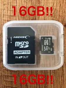 ★匿名配送！microSDカード 16GB (SDカードとしても使用可能!)